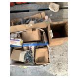 Box of heavy lead sinkers and extra steel rings an