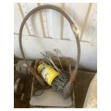 Lot with a  concrete tool, shelving accessories, e