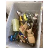Large tote filled with misc. tools, carpenter