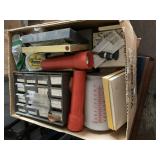 Multiple boxes of fasteners, flashlight, etc. NO S