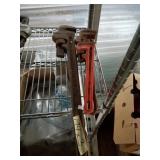 3 Assorted pipe wrenches all steel various lengths