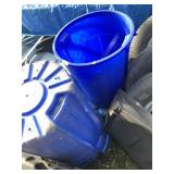 Several heavy duty shop trash cans and a portable