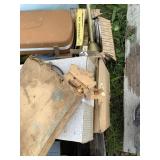 Lot with canning jars, some speakers, etc. NO SHIP