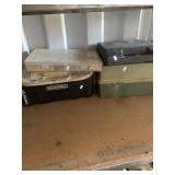Assortment of tackleboxes and drill bit sets NO SH