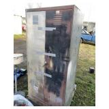 Lot with a 79" steel lockable shelving unit,  NO S