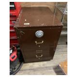 Antique 2 drawer locking filing cabinet NO SHIPPIN