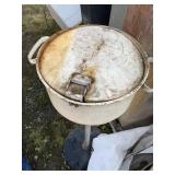 Automotive parts washer set on a telescoping stand