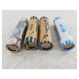 Lot of 4 rolls of Liberty Nickels