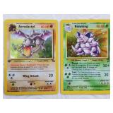 Lot of 2 Pokémon cards from the Base set: Aerodact