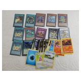 Assorted Pokémon cards, Yugioh and Magic cards