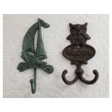 Lot of 2 cast iron books