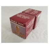 Lot of 2 double hooks, solid brass