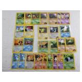 Large lot of Pokémon cards from the 1999-2000 Trai