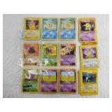 Lot of Pokémon cards from the second printing of t
