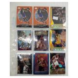 Assorted vintage NBA cards: Kobe Bryant rookie car