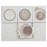 Four silver mid century Austrian silver coins: 195