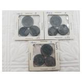 9 Total WWII German zinc coins 1941-1943 Berlin Mi