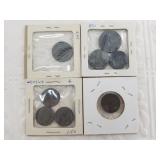 8 WWII German zinc and copper coins mostly Karlsru