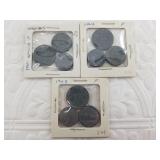 9 Total WWII German zinc coins 1941-1942  Stuttgar