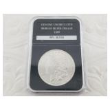 1889 Morgan silver dollar  Guaranteed genuine unc.