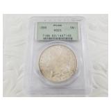 1886 Morgan silver dollar  MS63 in an early PCGS c