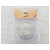 1886 Morgan silver dollar  VAM: 1 N1  graded AU 58