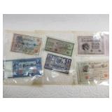 6 German bank notes, Pre WWI, WWI, Weimar Republic