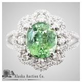Extremely rare Paraiba tourmaline and diamond and