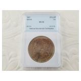 1921 Morgan silver dollar  MS65 NNC