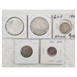 5 Silver Crown Territory coins: Canadian silver do