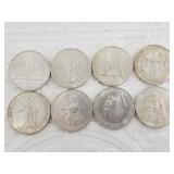 7 1960s Austrian silver 25 schilling coins mid gra