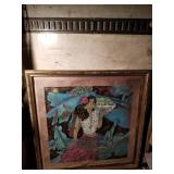 Zhou Ling original painting on tappa cloth, "Harve