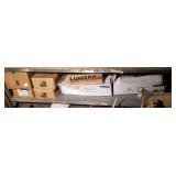 Variety of lighting fixtures, many new in box shel