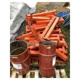 Pallet lot of industrial shelving arms meant for t