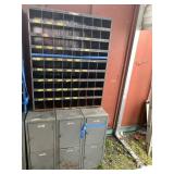 Several pieces of metal storage for fasteners and