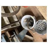 Two buckets of heavy duty nuts and bolts  NO SHIPP