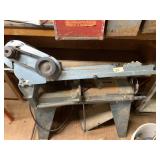 AMT model I-4180 metal cutting band saw on rolling