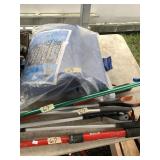Large lot with tarps, grabbers,   etc. NO SHIPPING