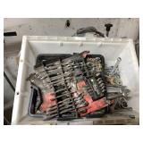 Large box lot of assorted box wrenches NO SHIPPING