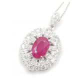 Extremely rare Burmese ruby and diamond necklace s