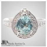 Extremely rare Paraiba tourmaline and diamond ring