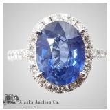Diamond, Sapphire ring size 6 1/2, designed by Osc