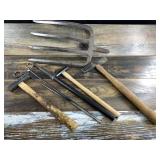 Assorted hammers etc.