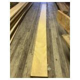 Enormous yellow heart plank, 102" x 6" x 1" mostly