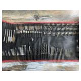 Drill bit and driver set in nice canvas roll up