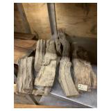 Likely a species of ebony tree trunk segments