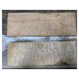 2 Curly maple planks, each is 22" long