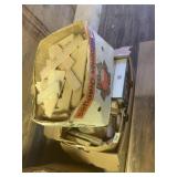Box lot of assorted pieces of wood cutoffs, variet