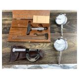 Lot of 4 gages;  2 Starrett gages, 1 is depth and