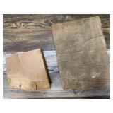 2 blocks of Butternut wood, longest is 15" x 11" x